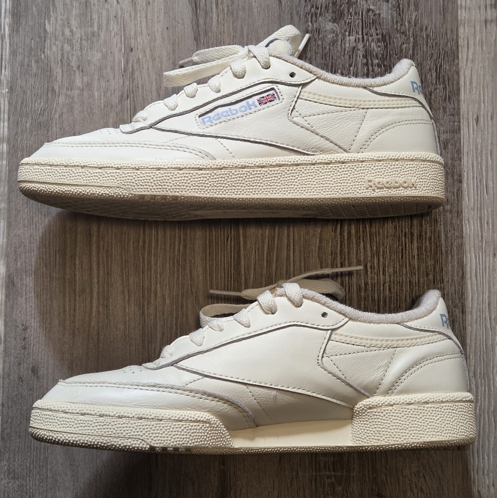 Reebok Club C85 Vintage Chalk/Alabaster/Sky Blue Shoes - Picture 6 of 8
